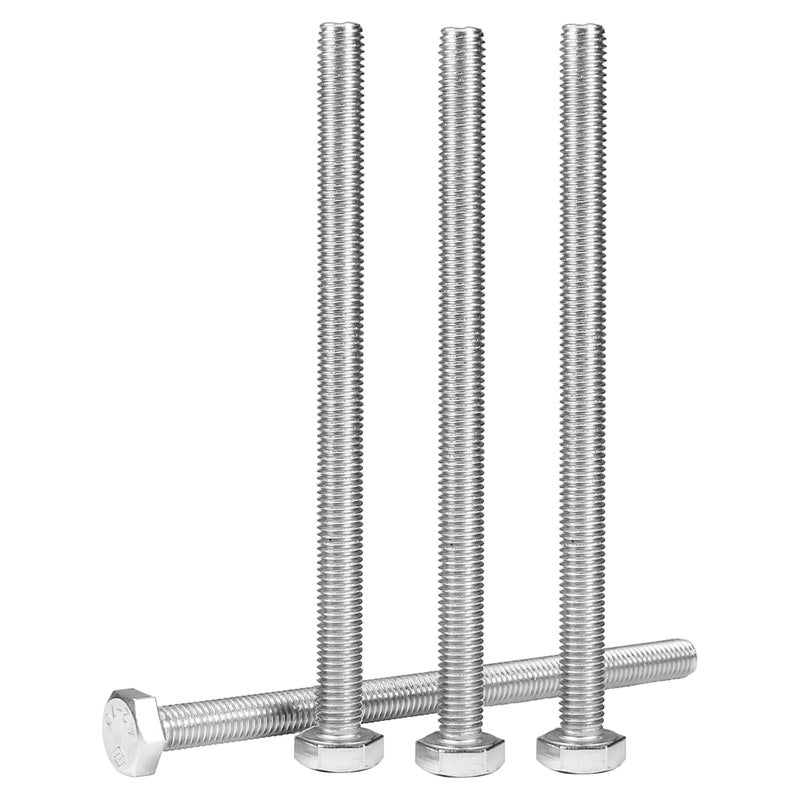 Yinpecly 5 Pcs M10 Hex Bolts M10-1.5 x 150mm Hex Head Screw Bolt 304 Stainless Steel M10-1.5mm Hexagon Bolts Hex Head Screws, Metric Machine Fully Thread, Bright Finish - Image 1